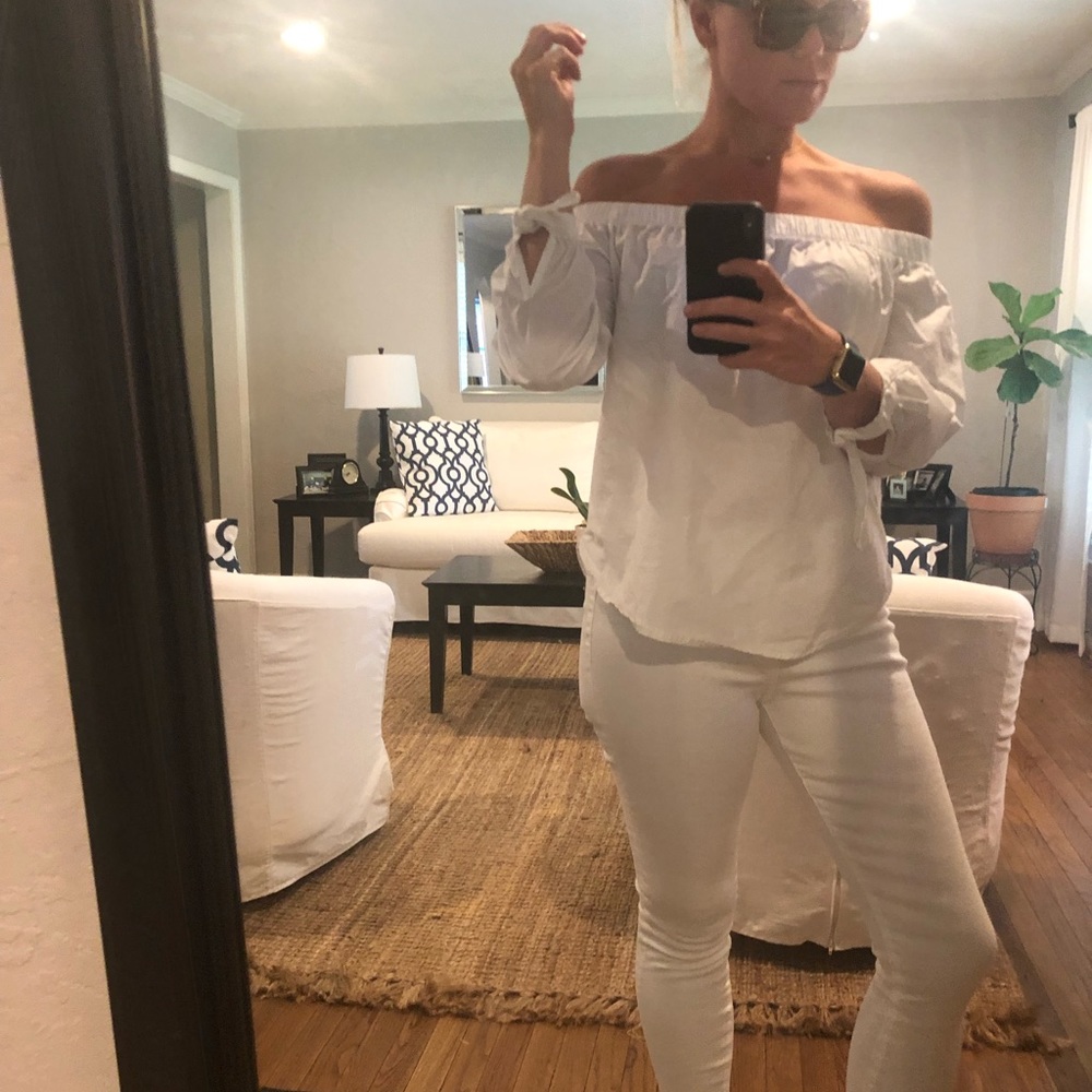 Abercrombie off the shoulder cotton blouse - Picture 2 of 3